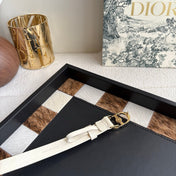 DIOR 26S BELT 20 MM IN CREAM WHITE CALFSKIN 656807