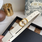 DIOR 26S BELT 20 MM IN CREAM WHITE CALFSKIN 656807
