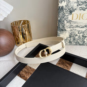 DIOR 26S BELT 20 MM IN CREAM WHITE CALFSKIN 656807