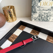 DIOR 26S BELT 20 MM IN DARK RED CALFSKIN 656808