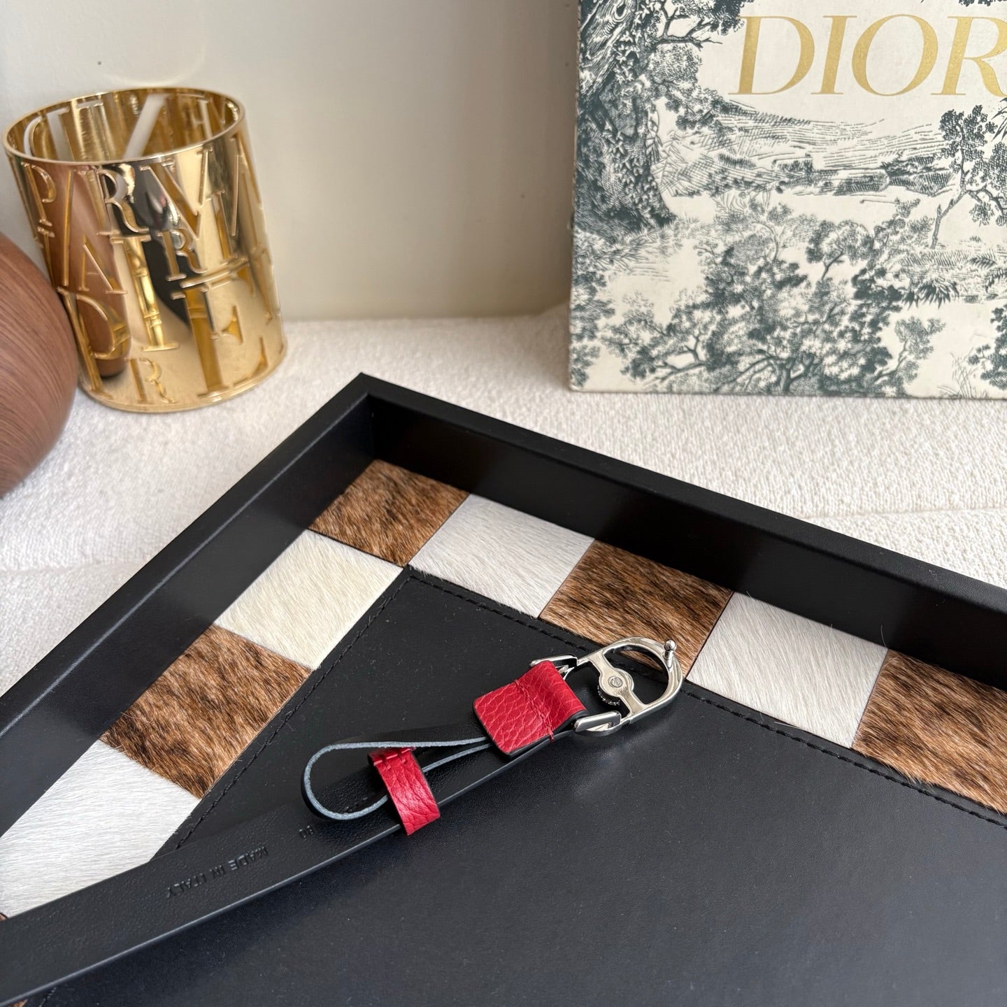 DIOR 26S BELT 20 MM IN DARK RED CALFSKIN 656808