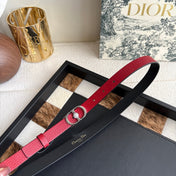 DIOR 26S BELT 20 MM IN DARK RED CALFSKIN 656808
