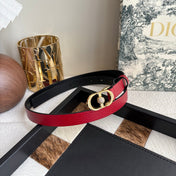 DIOR 26S BELT 20 MM IN DARK RED CALFSKIN 656809