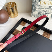 DIOR 26S BELT 20 MM IN DARK RED CALFSKIN 656809