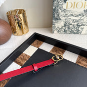 DIOR 26S BELT 20 MM IN DARK RED CALFSKIN 656809