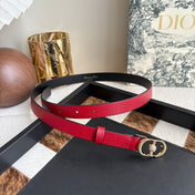 DIOR 26S BELT 20 MM IN DARK RED CALFSKIN 656809