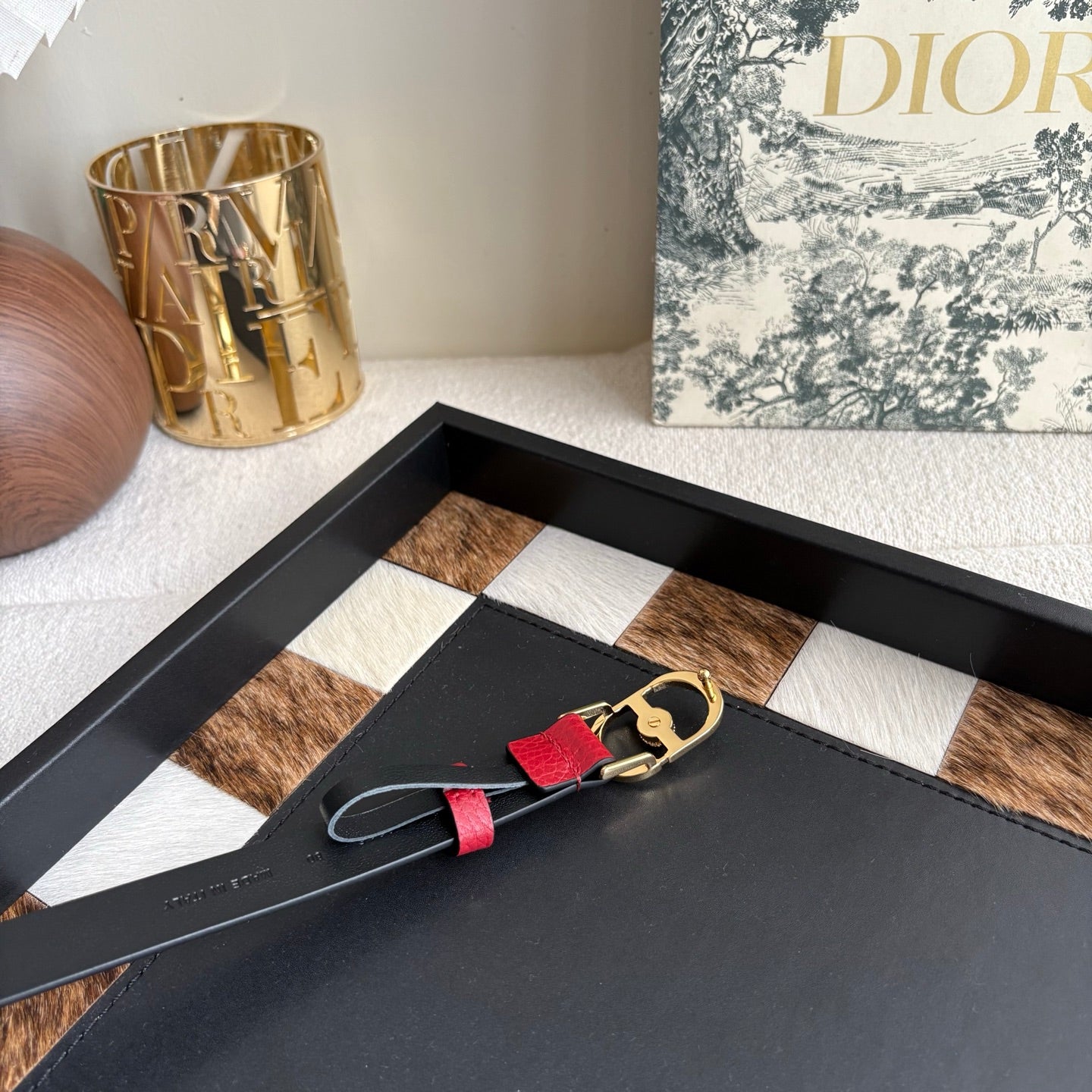 DIOR 26S BELT 20 MM IN DARK RED CALFSKIN 656809