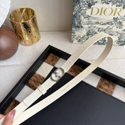 DIOR 26S BELT 20 MM IN CREAM WHITE CALFSKIN 656806