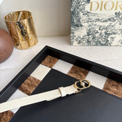 DIOR 26S BELT 20 MM IN CREAM WHITE CALFSKIN 656807