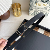 DIOR 26S BELT 25 MM IN BLACK CALFSKIN 650661