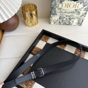 DIOR 26S BELT 25 MM IN BLACK CALFSKIN 650661