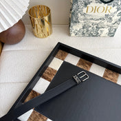 DIOR 26S BELT 25 MM IN BLACK CALFSKIN 650661