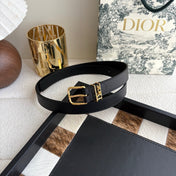 DIOR 26S BELT 25 MM IN BLACK CALFSKIN 650662