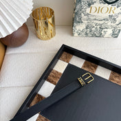 DIOR 26S BELT 25 MM IN BLACK CALFSKIN 650662