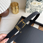 DIOR 26S BELT 25 MM IN BLACK CALFSKIN 650662