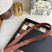 DIOR 26S BELT 25 MM IN BROWN CALFSKIN 650663