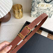 DIOR 26S BELT 25 MM IN BROWN CALFSKIN 650664