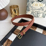 DIOR 26S BELT 25 MM IN BROWN CALFSKIN 650664