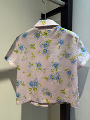 PRADA 26S SHORT-SLEEVE BOW-TIE SHIRT STYLE 988