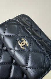 CC MINI 18 BACKPACK BLACK LAMBSKIN LIGHT GOLD HARDWARE