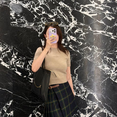 CELINE 25S FLAT CABAS NEW LUGGAGE 44MM IN BLACK GLOSSY CALFSKIN