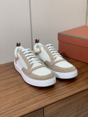 LP NEWPORT WALK SNEAKERS KHAKI AND CREAMY WHITE SUEDE