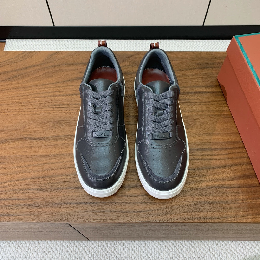 LP SNEAKERS IN SLATE GREY CALFSKIN WHITE SOLE