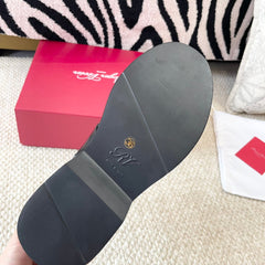 VIV' RANGERS ANKLE BOOT IN BLACK CALFSKIN WITH METAL BUCKLE