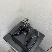 LV 26S SLINGBACK HIGH HEELS 40 MM IN BLACK PATENT CALFSKIN