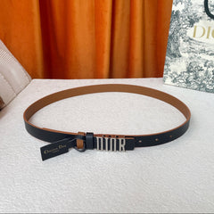 DIOR 25S BELT 20 MM IN BLACK CALFSKIN 562036