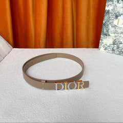 DIOR 25S BELT 20 MM IN GREY BROWN CALFSKIN 562164