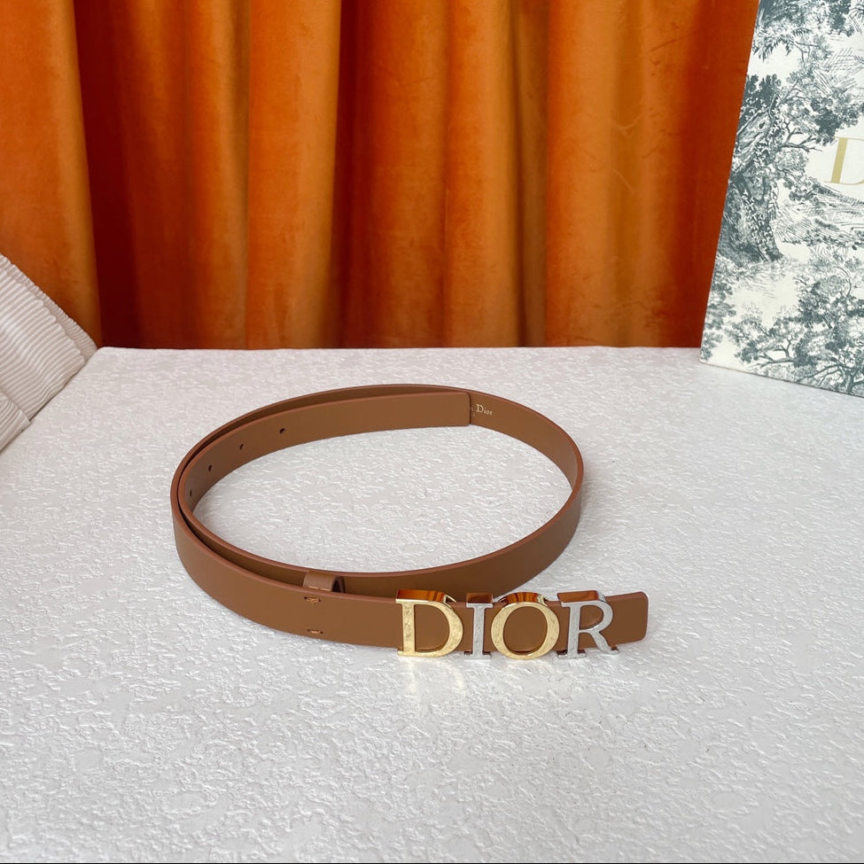 DIOR 25S BELT 20 MM IN BROWN CALFSKIN 562165