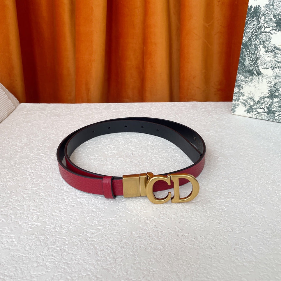DIOR 25S BELT 20 MM IN RED CALFSKIN 563226