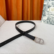 DIOR 26S BELT 20 MM IN BLACK CALFSKIN 632257