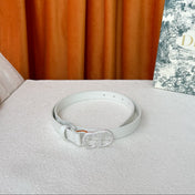 DIOR 26S BELT 20 MM IN WHITE CALFSKIN 632258