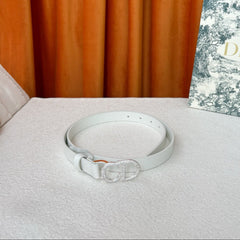DIOR 25S BELT 20 MM IN WHITE CALFSKIN 595245
