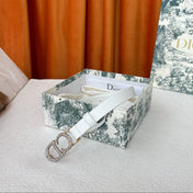 DIOR 26S BELT 20 MM IN WHITE CALFSKIN 632259