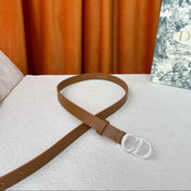 DIOR 26S BELT 20 MM IN BROWN CALFSKIN 632262