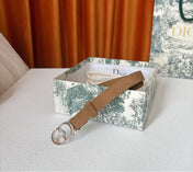 DIOR 26S BELT 20 MM IN CAMEL BROWN SUEDE 661465