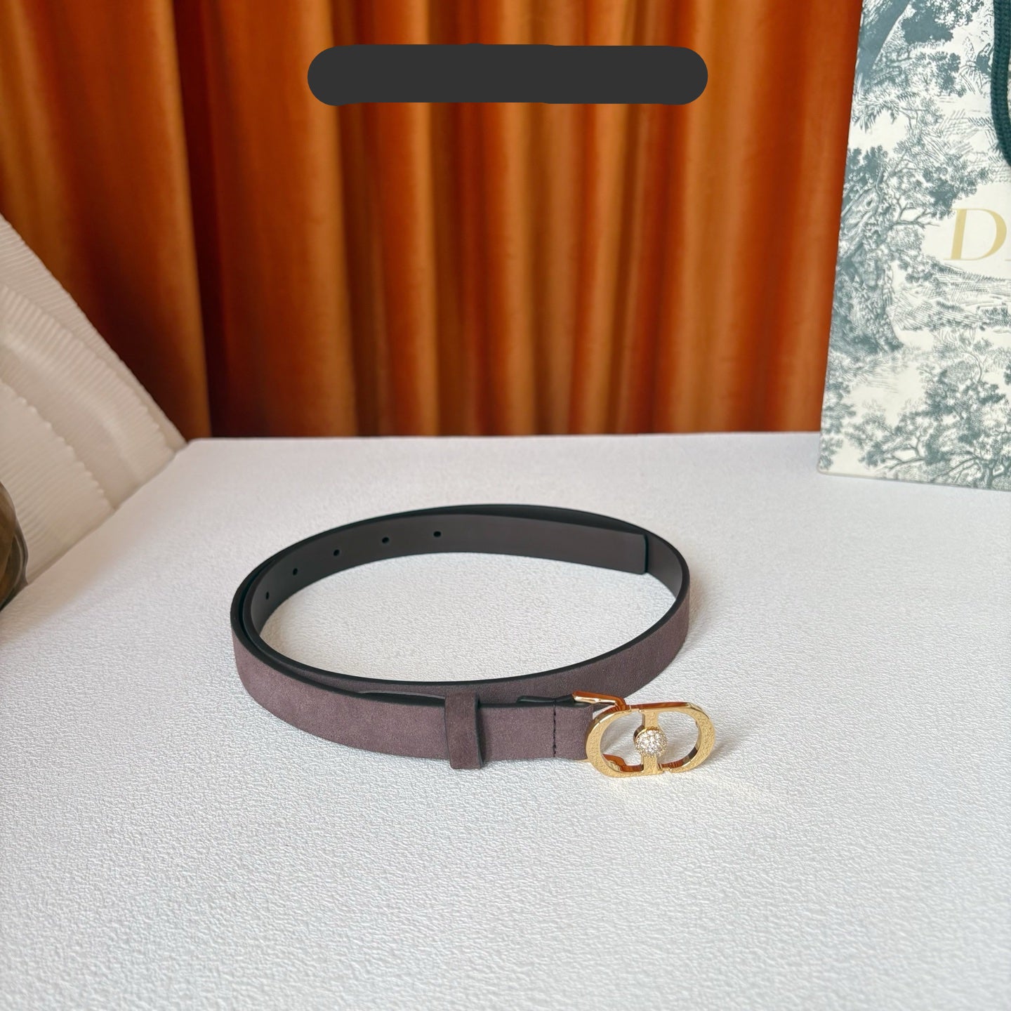 DIOR 26S BELT 20 MM IN DUSTY PURPLE SUEDE 661468