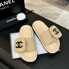 SLIDE IN LIGHT YELLOW DENIM FABRIC 45 MM