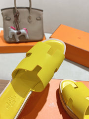 HM 25S HIGH WEDGE SANDALS IN YELLOW LAMBSKIN STYLE 26