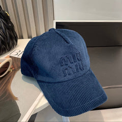 MM BASEBALL CAP IN NAVY BLUE VELVET