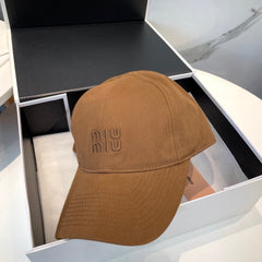 MM BASEBALL CAP IN BURNT ORANGE FABRIC BRAND EMBROIDERY