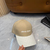 MIUMIU 26S CRYSTAL BASEBALL CAP 345273