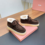 CHUKKA BOOTS IN CHOCOLATE SUEDE WITH WOOL LINING