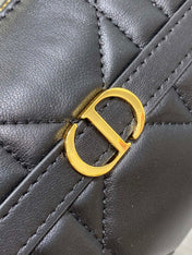MISS CARO CIGALE MINI 18 BAG BLACK MACROCANNAGE LAMBSKIN