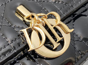 MINI BAG 24 IN BLACK PATENT CANNAGE CALFSKIN