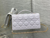 DIOR 25S DIOR TALK PHONE POUCH 21 IN PALE LILAC CALFSKIN GOLD HARDWRE
