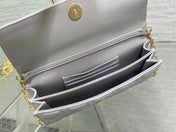 DIOR 25S DIOR TALK PHONE POUCH 21 IN PALE LILAC CALFSKIN GOLD HARDWRE